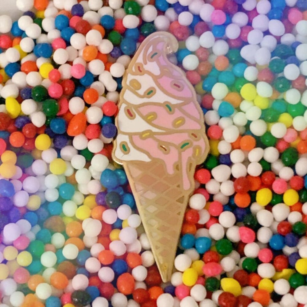 Ice Cream Enamel Pin